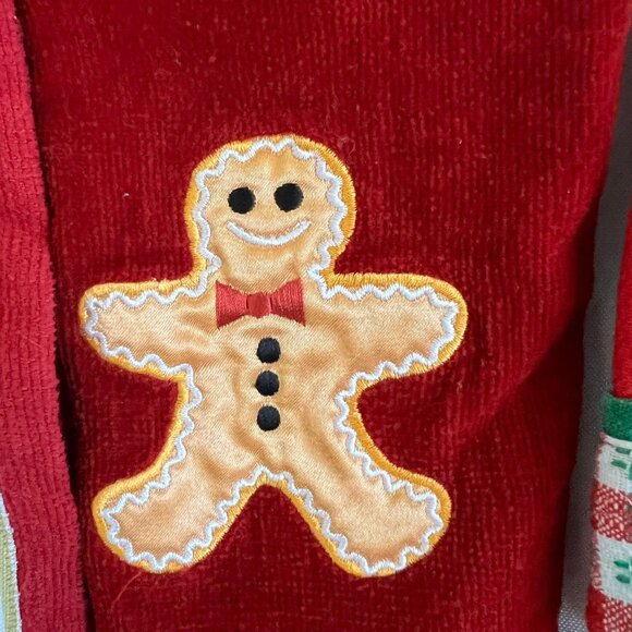 Christmas-Themed Embroidered Kitchen Towels Set Of 4 - Picture 3 of 5